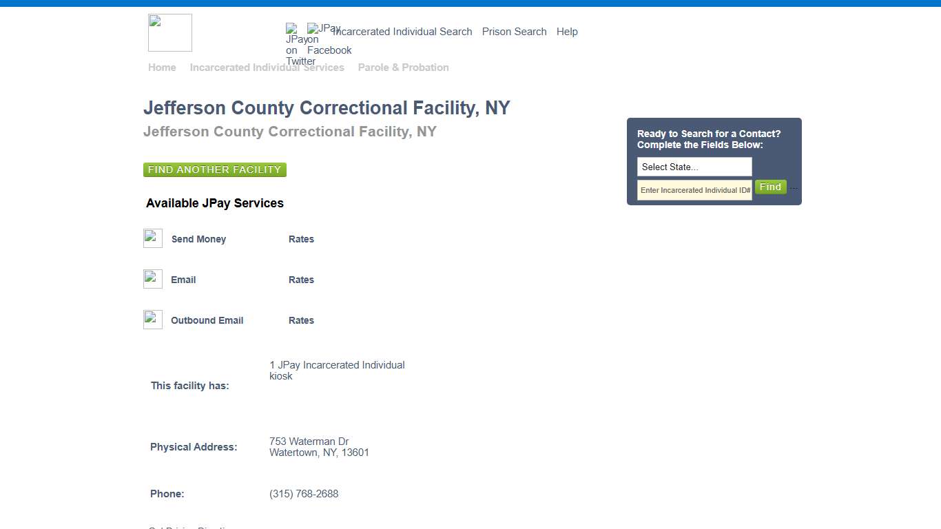 Jefferson County Correctional Facility, NY
